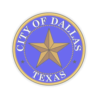 Seal of Dallas - STICKER Vinyl Kiss-Cut Decal 4 Inch Transparent - The Sticker Space