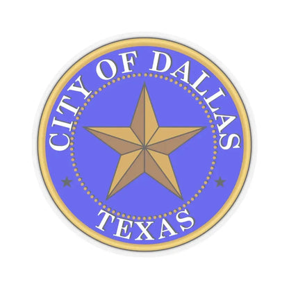 Seal of Dallas - STICKER Vinyl Kiss-Cut Decal 6 Inch Transparent - The Sticker Space