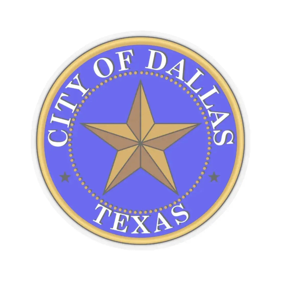 Seal of Dallas (United States) STICKER Vinyl Kiss-Cut Decal 2 Inch Transparent - The Sticker Space