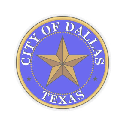 Seal of Dallas (United States) STICKER Vinyl Kiss-Cut Decal 2 Inch Transparent - The Sticker Space