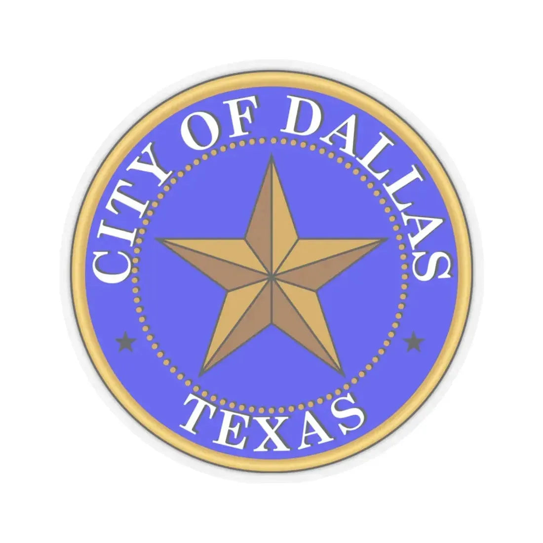 Seal of Dallas (United States) STICKER Vinyl Kiss-Cut Decal 3 Inch Transparent - The Sticker Space