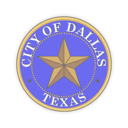 Seal of Dallas (United States) STICKER Vinyl Kiss-Cut Decal 3 Inch Transparent - The Sticker Space