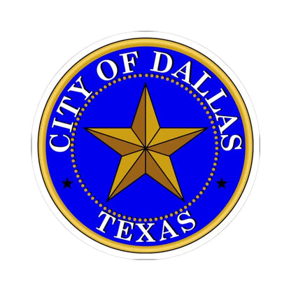 Seal of Dallas (United States) STICKER Vinyl Kiss-Cut Decal 3 Inch White - The Sticker Space