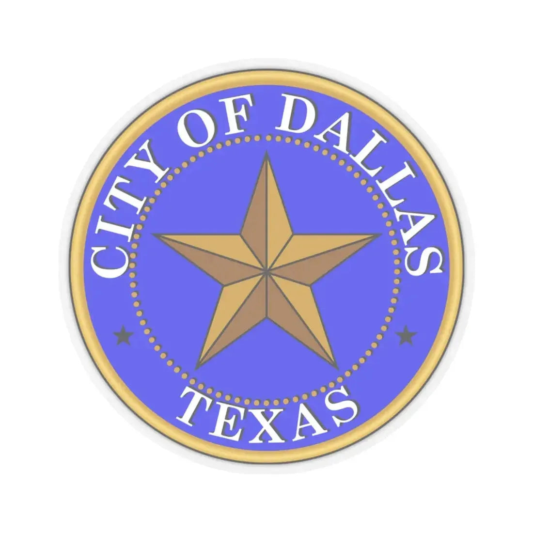 Seal of Dallas (United States) STICKER Vinyl Kiss-Cut Decal 4 Inch Transparent - The Sticker Space