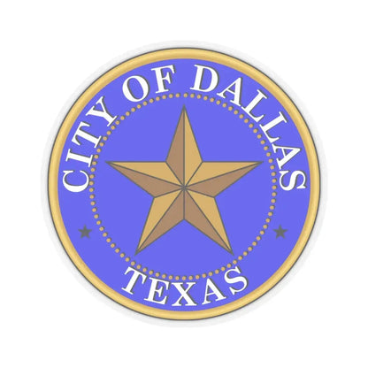 Seal of Dallas (United States) STICKER Vinyl Kiss-Cut Decal 4 Inch Transparent - The Sticker Space