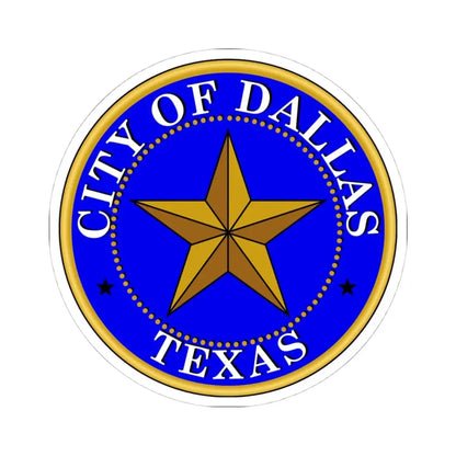 Seal of Dallas (United States) STICKER Vinyl Kiss-Cut Decal 4 Inch White - The Sticker Space