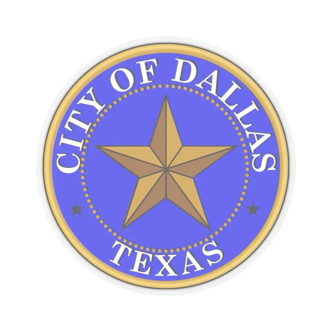 Seal of Dallas (United States) STICKER Vinyl Kiss-Cut Decal 6 Inch Transparent - The Sticker Space