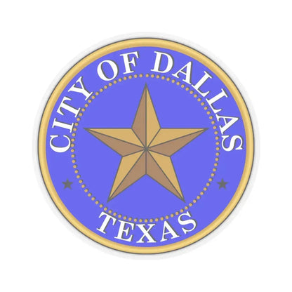 Seal of Dallas (United States) STICKER Vinyl Kiss-Cut Decal 6 Inch Transparent - The Sticker Space