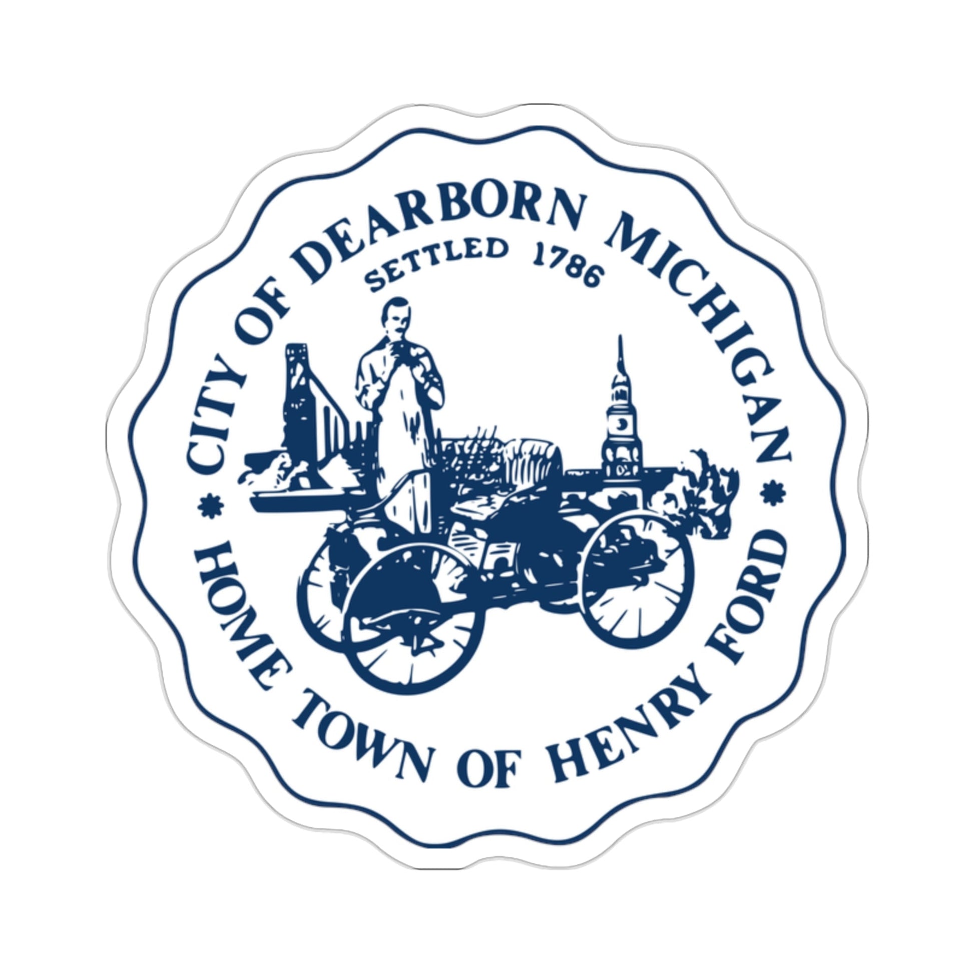 Seal of Dearborn Michigan USA STICKER Vinyl Die-Cut Decal-2 Inch-The Sticker Space