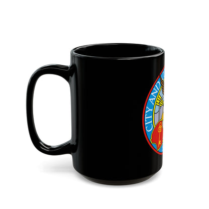 Seal of Denver - Black Coffee Mug-The Sticker Space