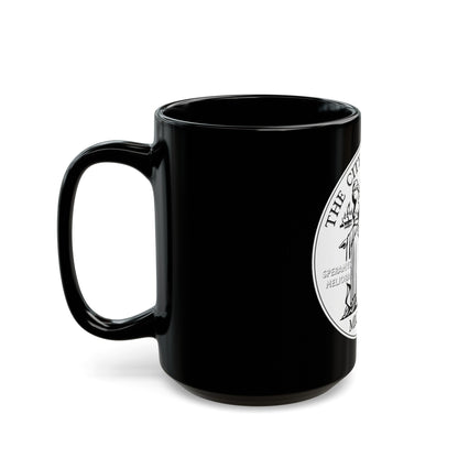 Seal of Detroit - Black Coffee Mug-The Sticker Space