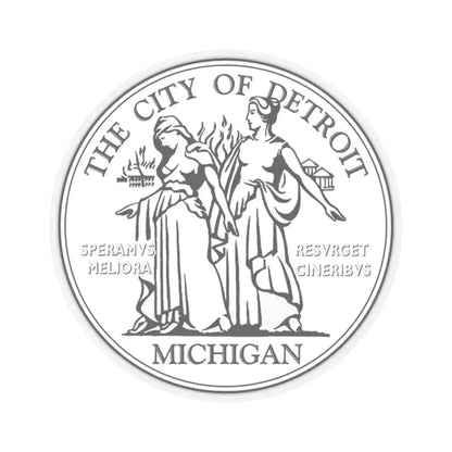 Seal of Detroit - STICKER Vinyl Kiss-Cut Decal 2 Inch Transparent - The Sticker Space