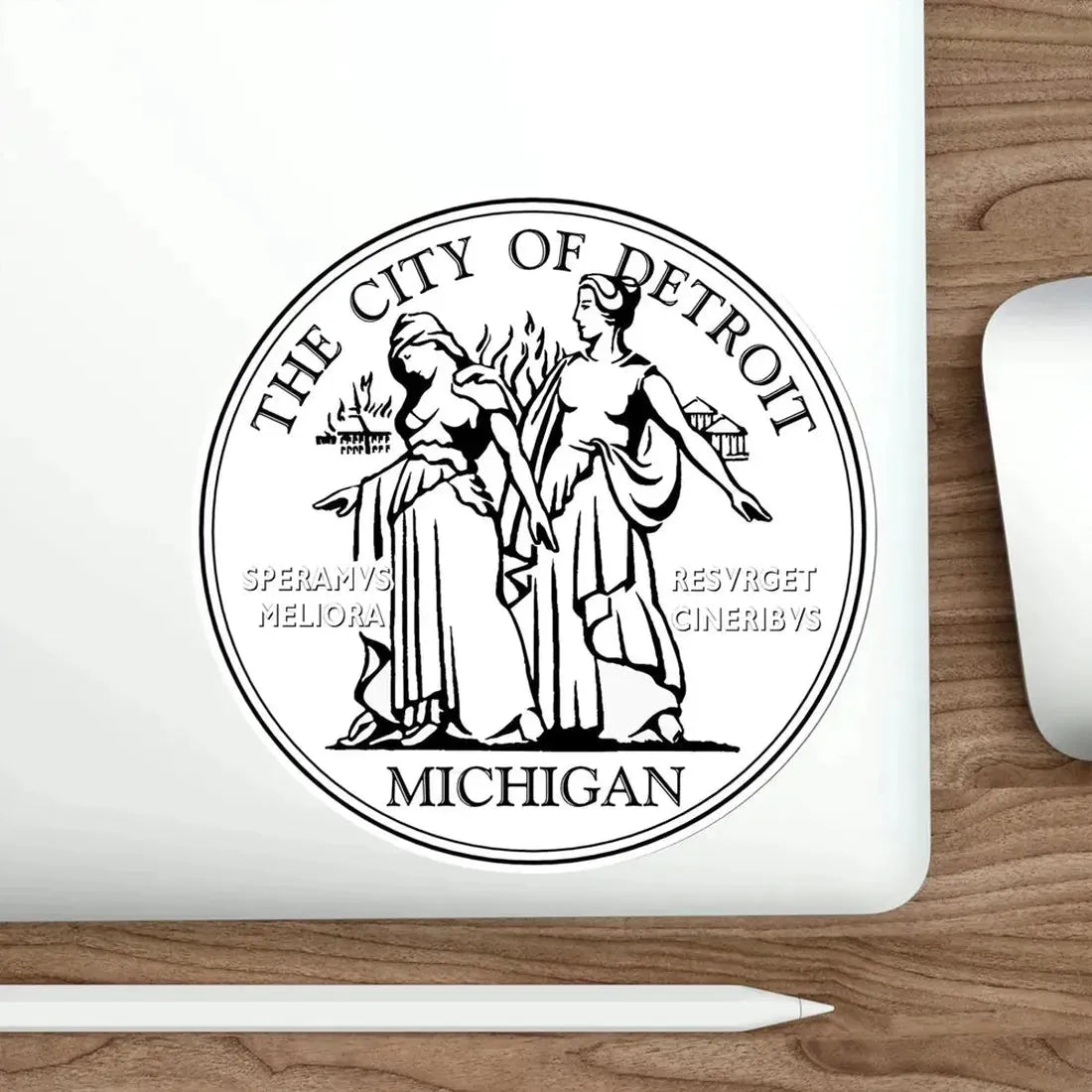 Seal of Detroit USA STICKER Vinyl Die-Cut Decal - The Sticker Space
