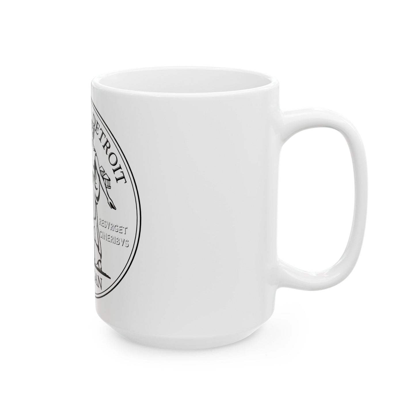 Seal of Detroit - White Coffee Mug-The Sticker Space