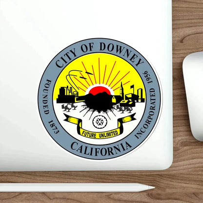 Seal of Downey California USA STICKER Vinyl Die-Cut Decal - The Sticker Space