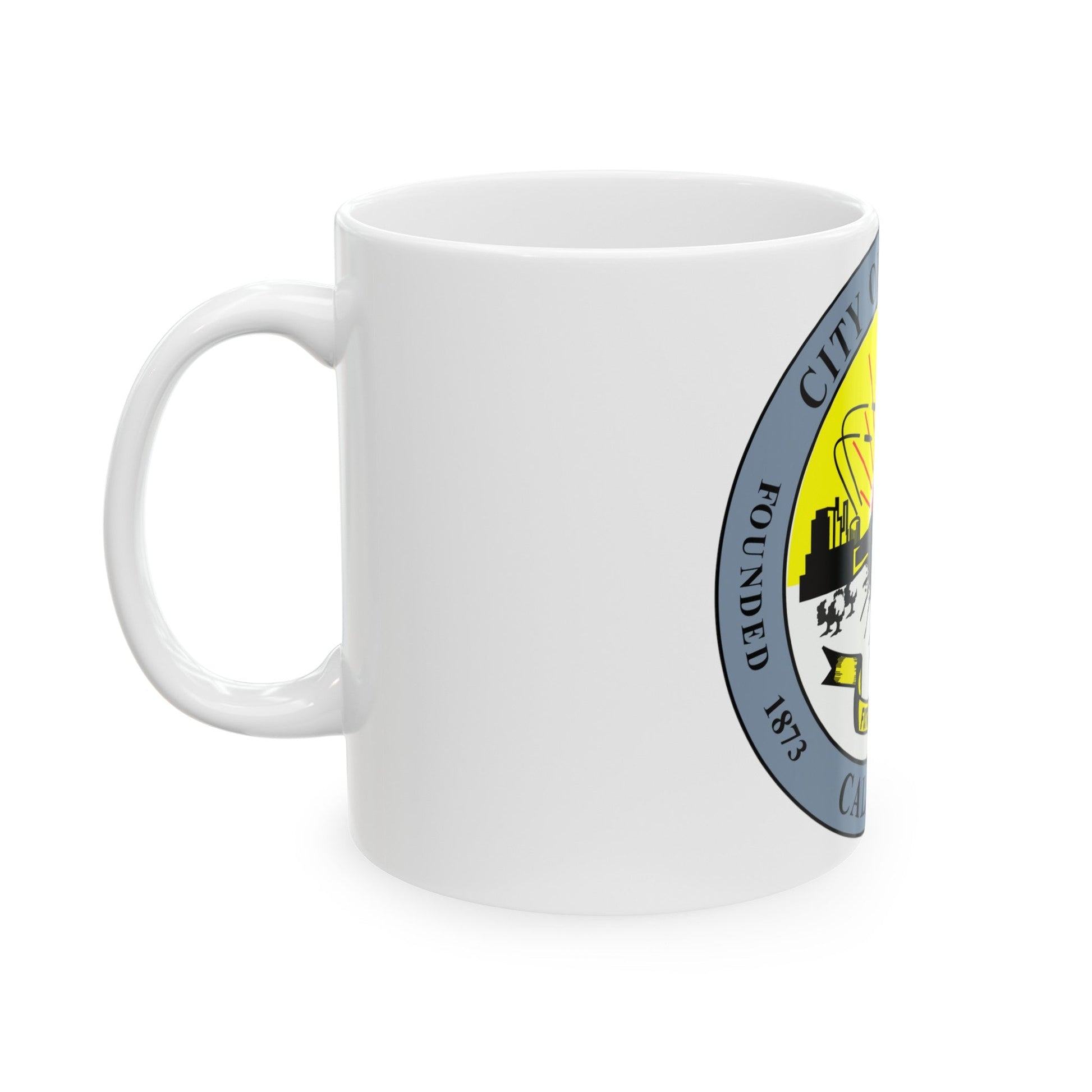 Seal of Downey California - White Coffee Mug-The Sticker Space