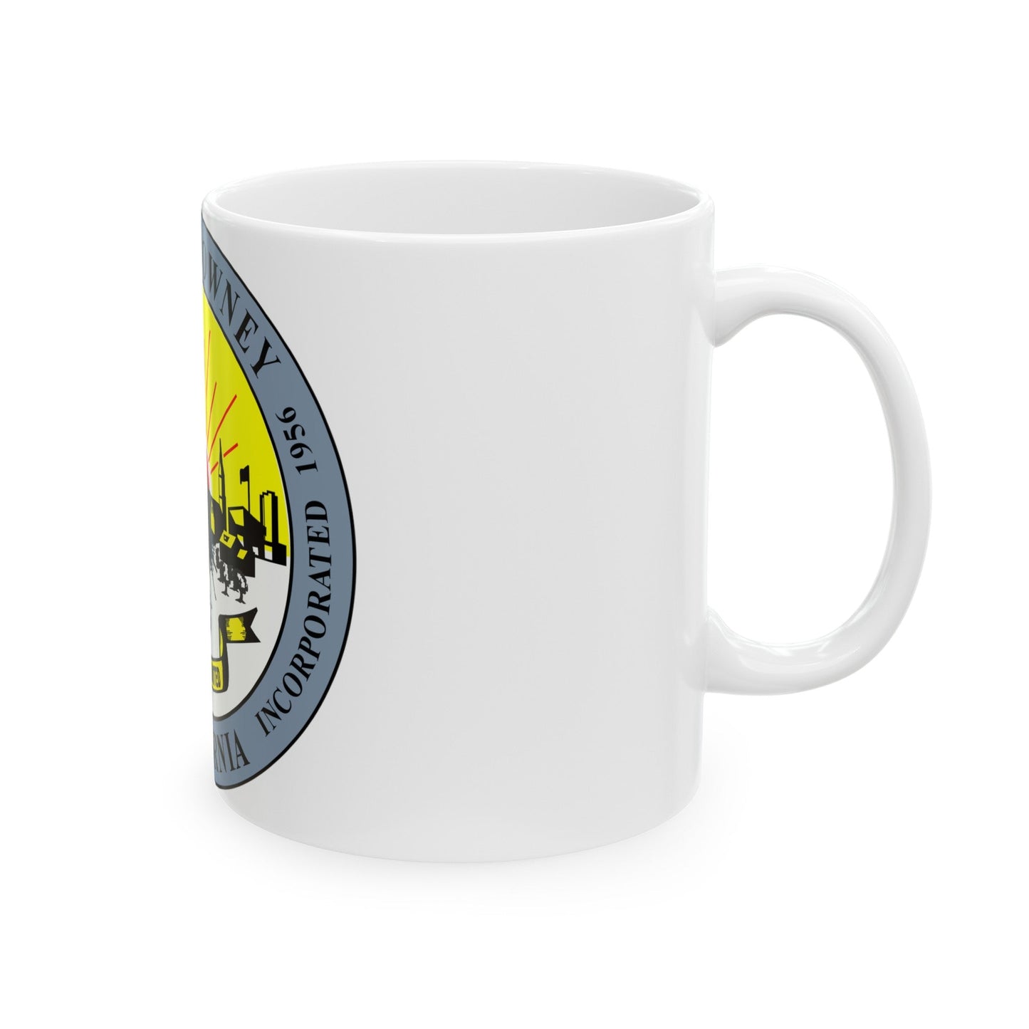 Seal of Downey California - White Coffee Mug-The Sticker Space