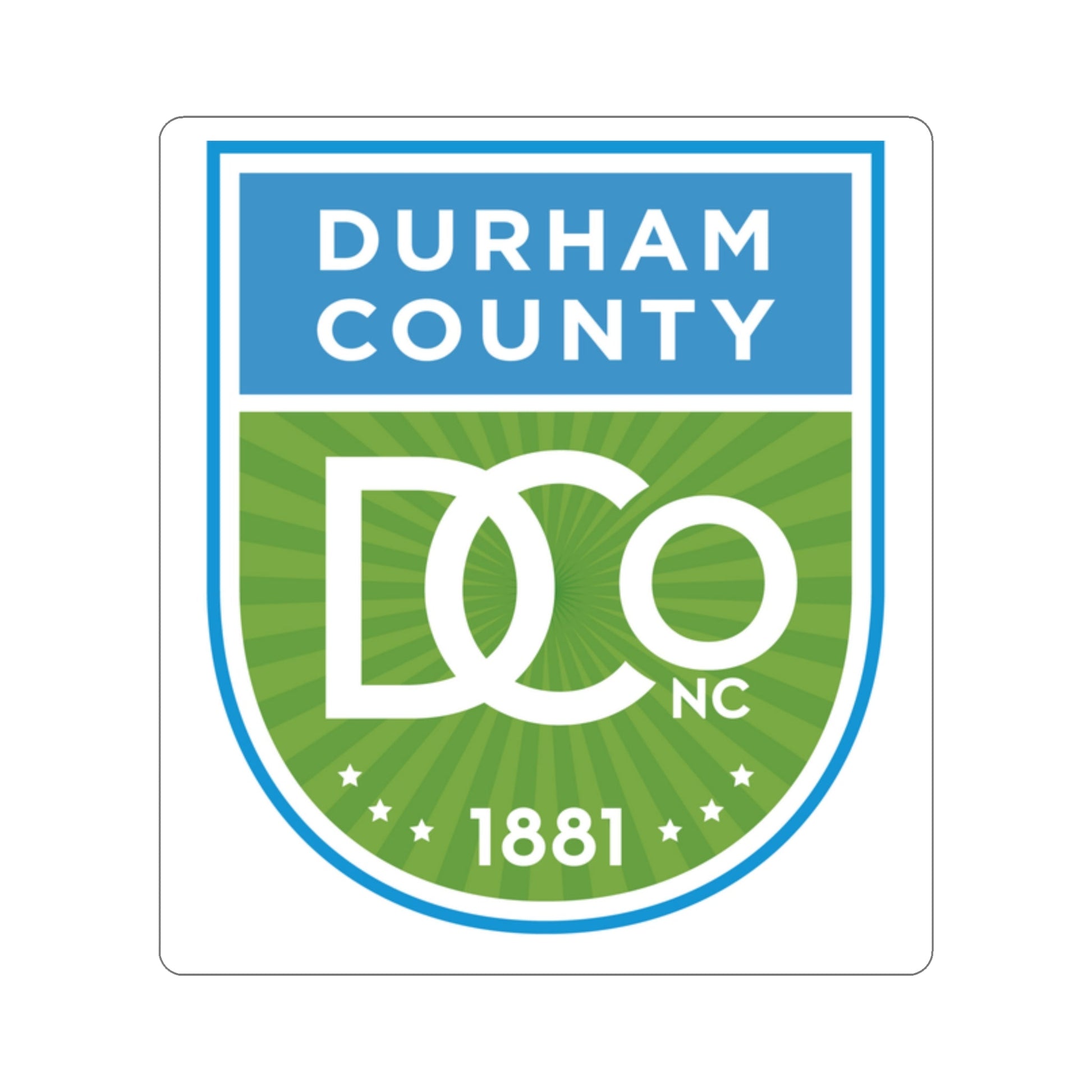 Seal of Durham County, North Carolina USA STICKER Vinyl Die-Cut Decal-2 Inch-The Sticker Space