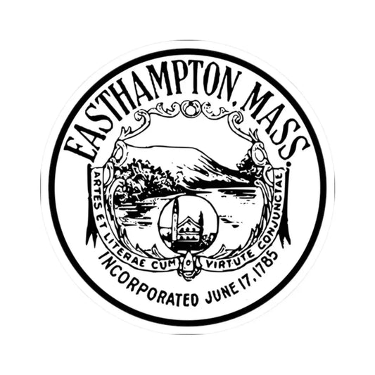 Seal of Easthampton Massachusetts (United States) STICKER Vinyl Kiss-Cut Decal 2 Inch White - The Sticker Space