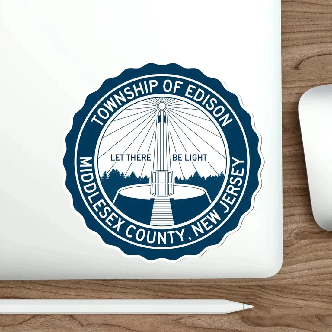 Seal of Edison NJ USA STICKER Vinyl Die-Cut Decal - The Sticker Space