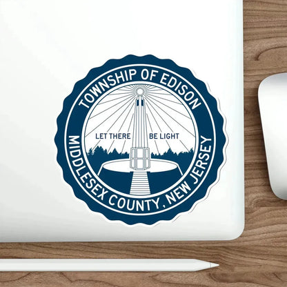 Seal of Edison NJ USA STICKER Vinyl Die-Cut Decal - The Sticker Space