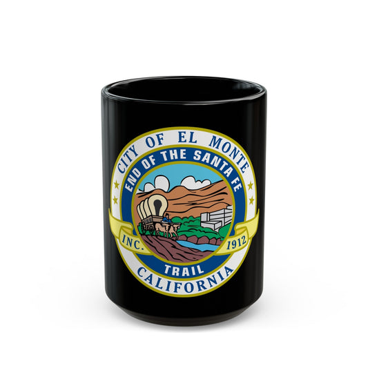 Seal of El Monte California - Black Coffee Mug-15oz-The Sticker Space