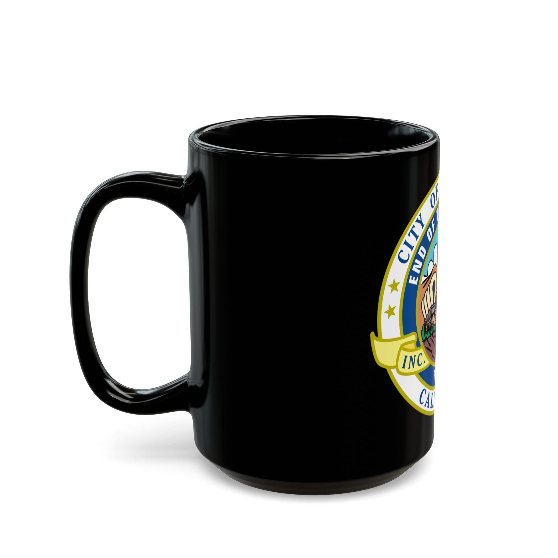 Seal of El Monte California - Black Coffee Mug-The Sticker Space