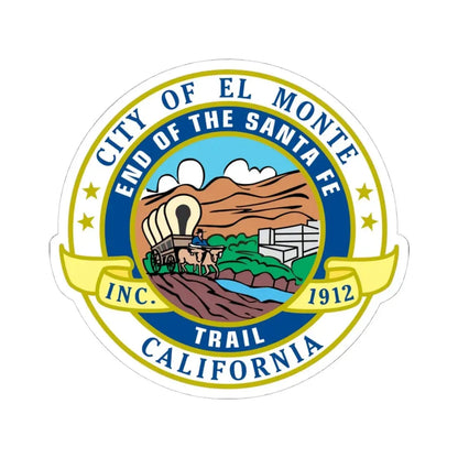 Seal of El Monte California - STICKER Vinyl Kiss-Cut Decal 4 Inch White - The Sticker Space