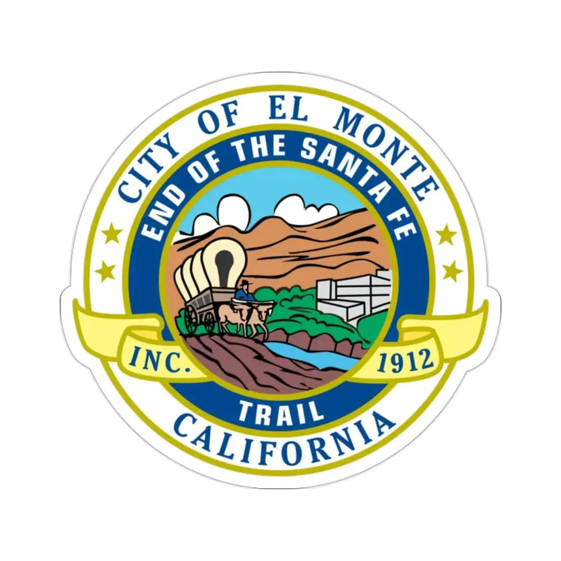 Seal of El Monte California USA STICKER Vinyl Die-Cut Decal 2 Inch - The Sticker Space