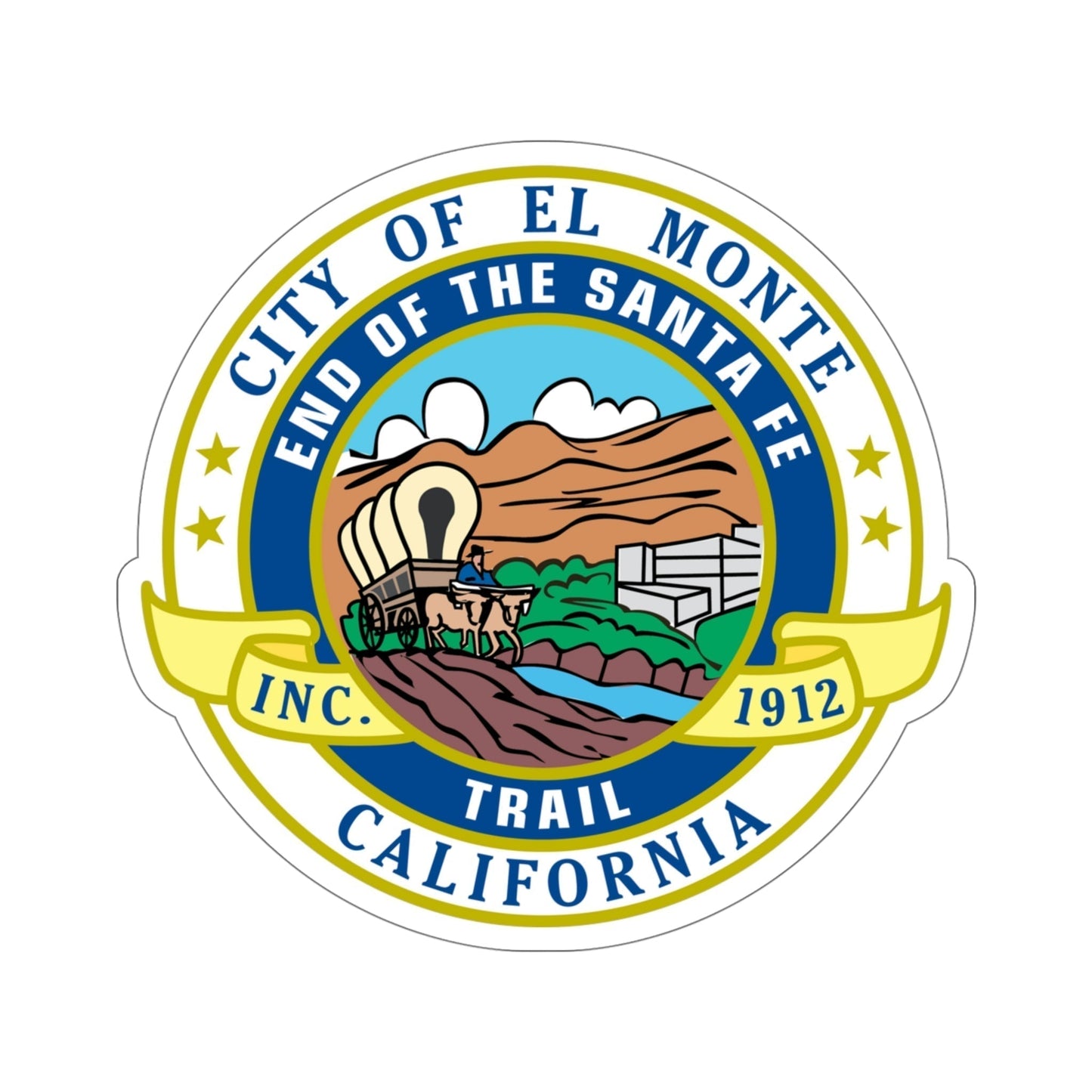 Seal of El Monte California USA STICKER Vinyl Die-Cut Decal-5 Inch-The Sticker Space