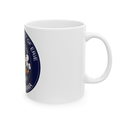 Seal of Erie Pennsylvania - White Coffee Mug-The Sticker Space