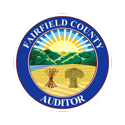 Seal of Fairfield County Ohio Auditor (United States) STICKER Vinyl Kiss-Cut Decal 2 Inch White - The Sticker Space