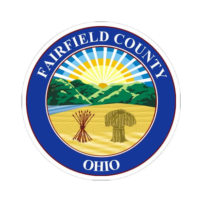 Seal of Fairfield County Ohio (United States) STICKER Vinyl Kiss-Cut Decal 4 Inch White - The Sticker Space