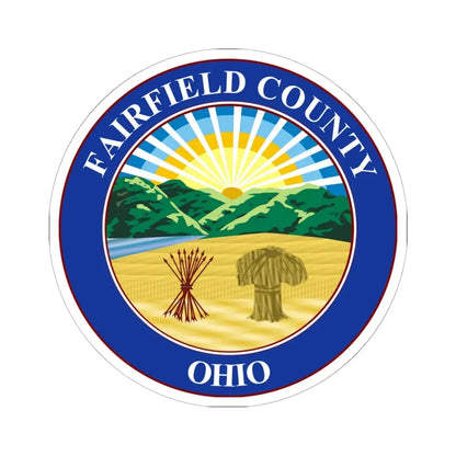Seal of Fairfield County Ohio (United States) STICKER Vinyl Kiss-Cut Decal 6 Inch White - The Sticker Space