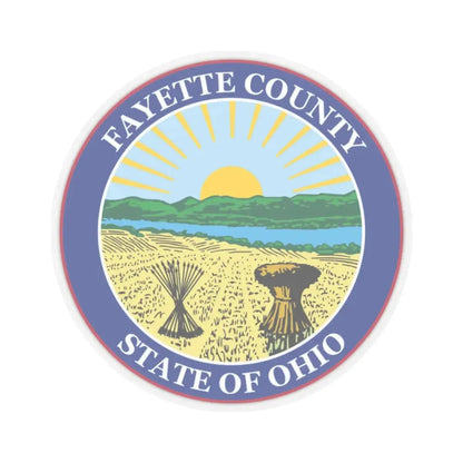 Seal of Fayette County Ohio (United States) STICKER Vinyl Kiss-Cut Decal 2 Inch Transparent - The Sticker Space