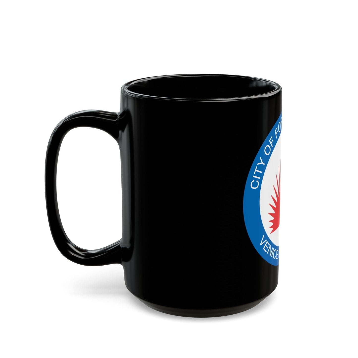 Seal of Fort Lauderdale Florida - Black Coffee Mug-The Sticker Space