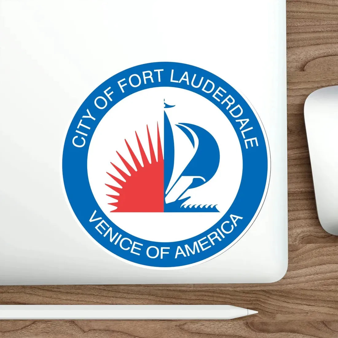 Seal of Fort Lauderdale Florida USA STICKER Vinyl Die-Cut Decal - The Sticker Space