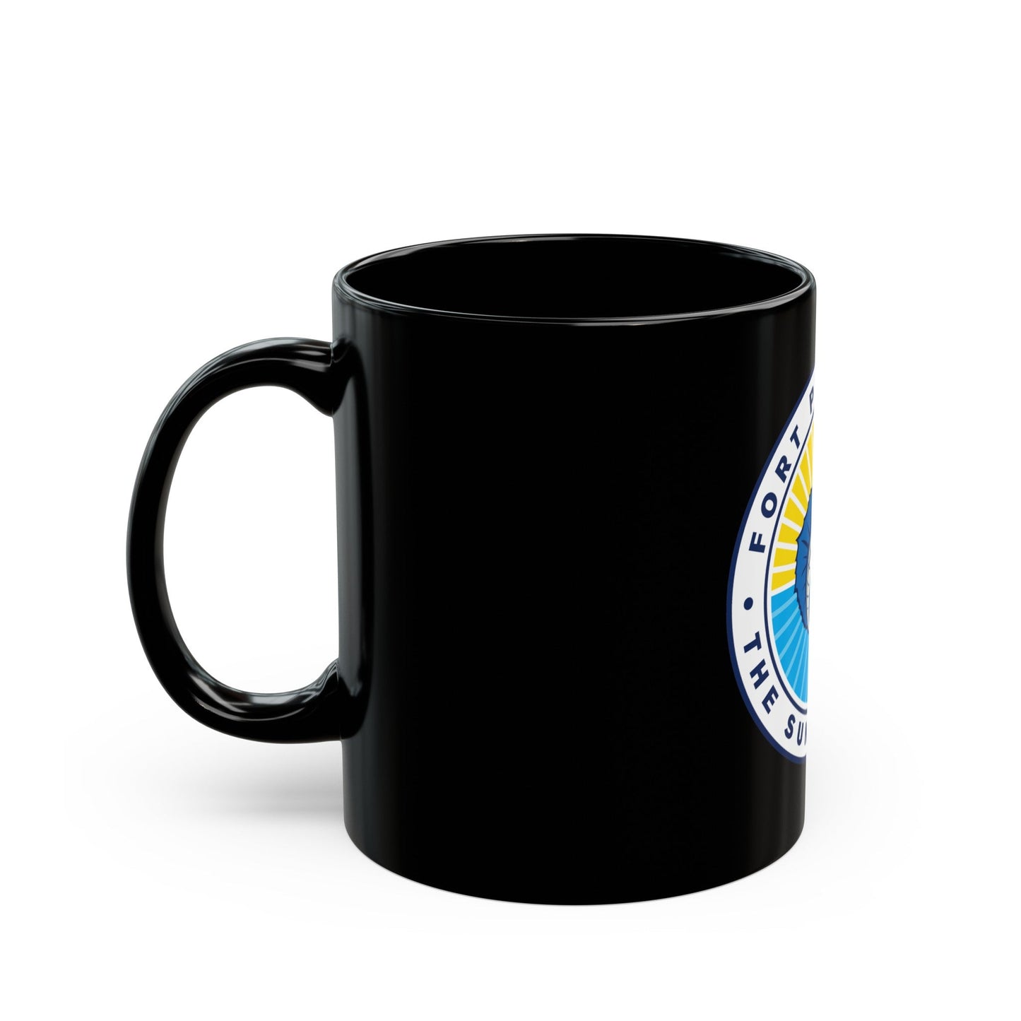 Seal of Fort Pierce Florida - Black Coffee Mug-The Sticker Space