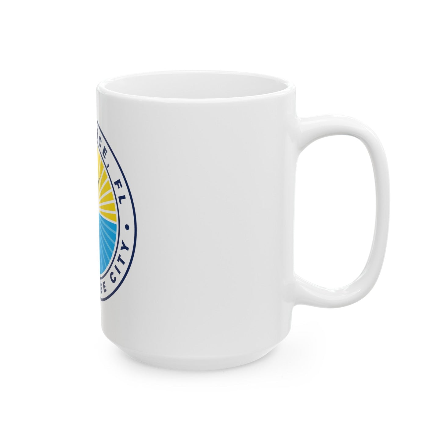 Seal of Fort Pierce Florida - White Coffee Mug-The Sticker Space