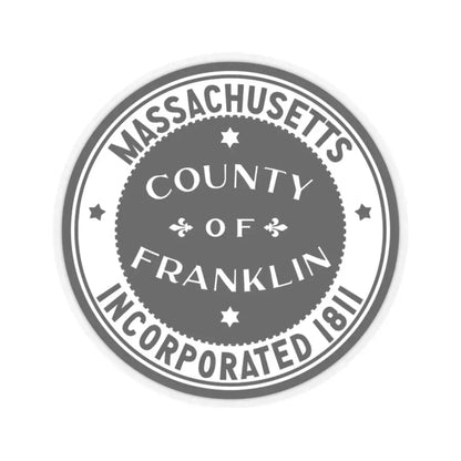 Seal of Franklin County Massachusetts (United States) STICKER Vinyl Kiss-Cut Decal 2 Inch Transparent - The Sticker Space