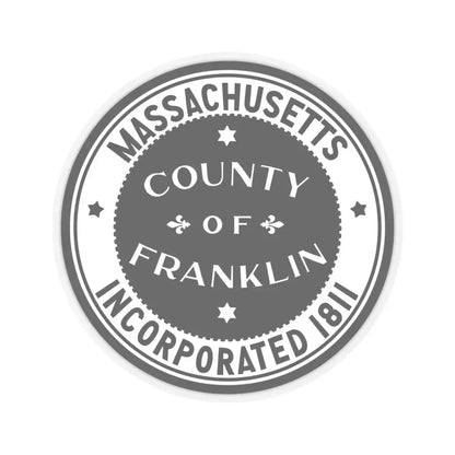 Seal of Franklin County Massachusetts (United States) STICKER Vinyl Kiss-Cut Decal 4 Inch Transparent - The Sticker Space