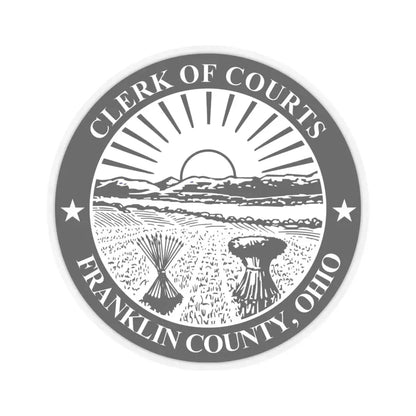 Seal of Franklin County Ohio Clerk of Courts (United States) STICKER Vinyl Kiss-Cut Decal 6 Inch Transparent - The Sticker Space