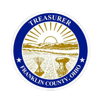 Seal of Franklin County Ohio Treasurer (United States) STICKER Vinyl Kiss-Cut Decal 6 Inch White - The Sticker Space
