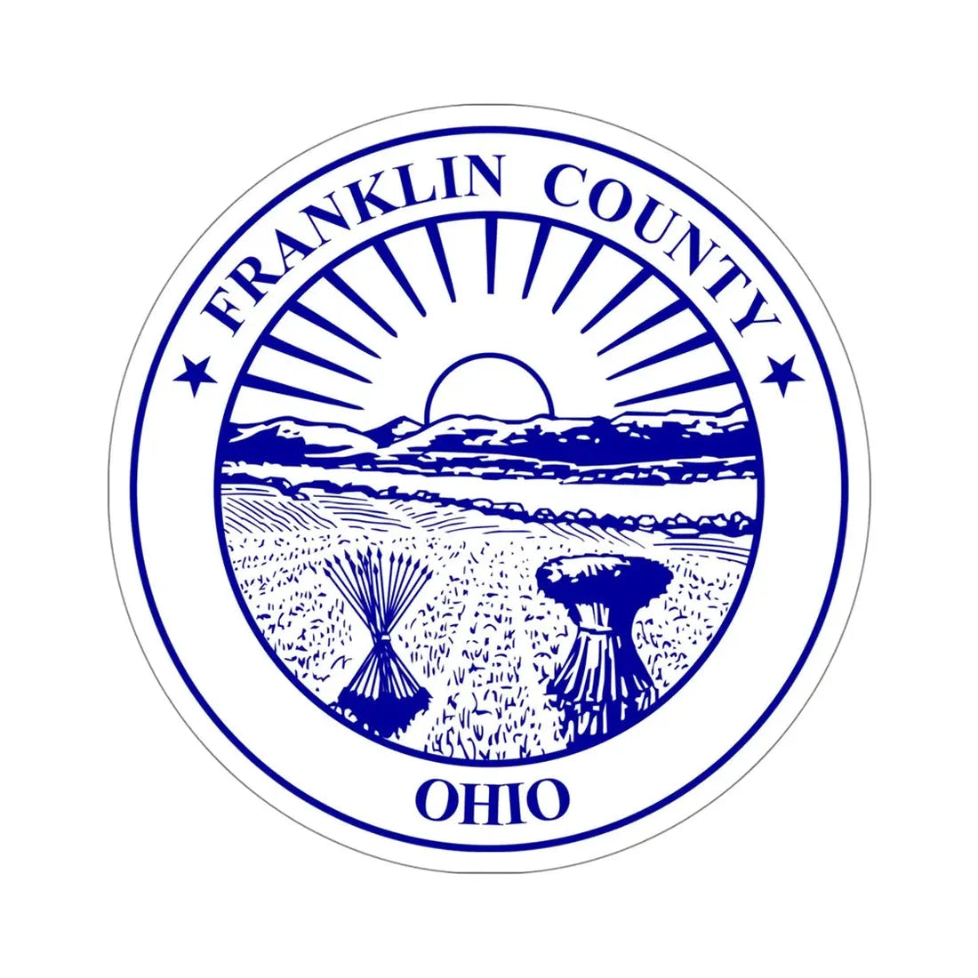 Seal of Franklin County, Ohio USA STICKER Vinyl Die-Cut Decal 5 Inch - The Sticker Space