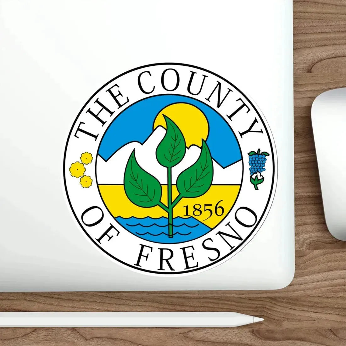 Seal of Fresno County, California USA STICKER Vinyl Die-Cut Decal - The Sticker Space