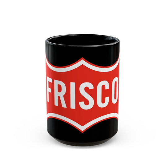 Seal of Frisco Texas - Black Coffee Mug-15oz-The Sticker Space