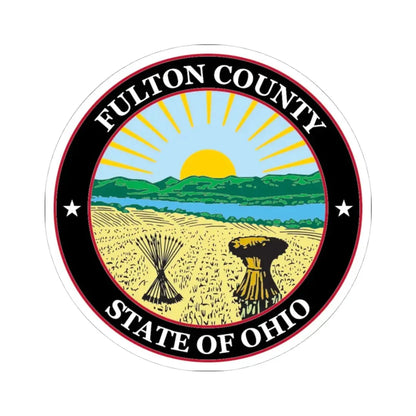 Seal of Fulton County Ohio (United States) STICKER Vinyl Kiss-Cut Decal 4 Inch White - The Sticker Space
