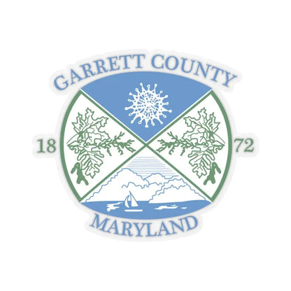 Seal of Garrett County Maryland (United States) STICKER Vinyl Kiss-Cut Decal 3 Inch Transparent - The Sticker Space
