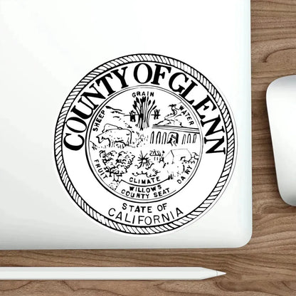 Seal of Glenn County, California USA STICKER Vinyl Die-Cut Decal - The Sticker Space