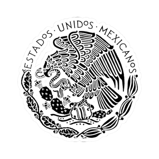 Seal of Government of Mexico 1934-1968 linear (Mexico) (Coat of Arms) STICKER Vinyl Kiss-Cut Decal 2 Inch White - The Sticker Space